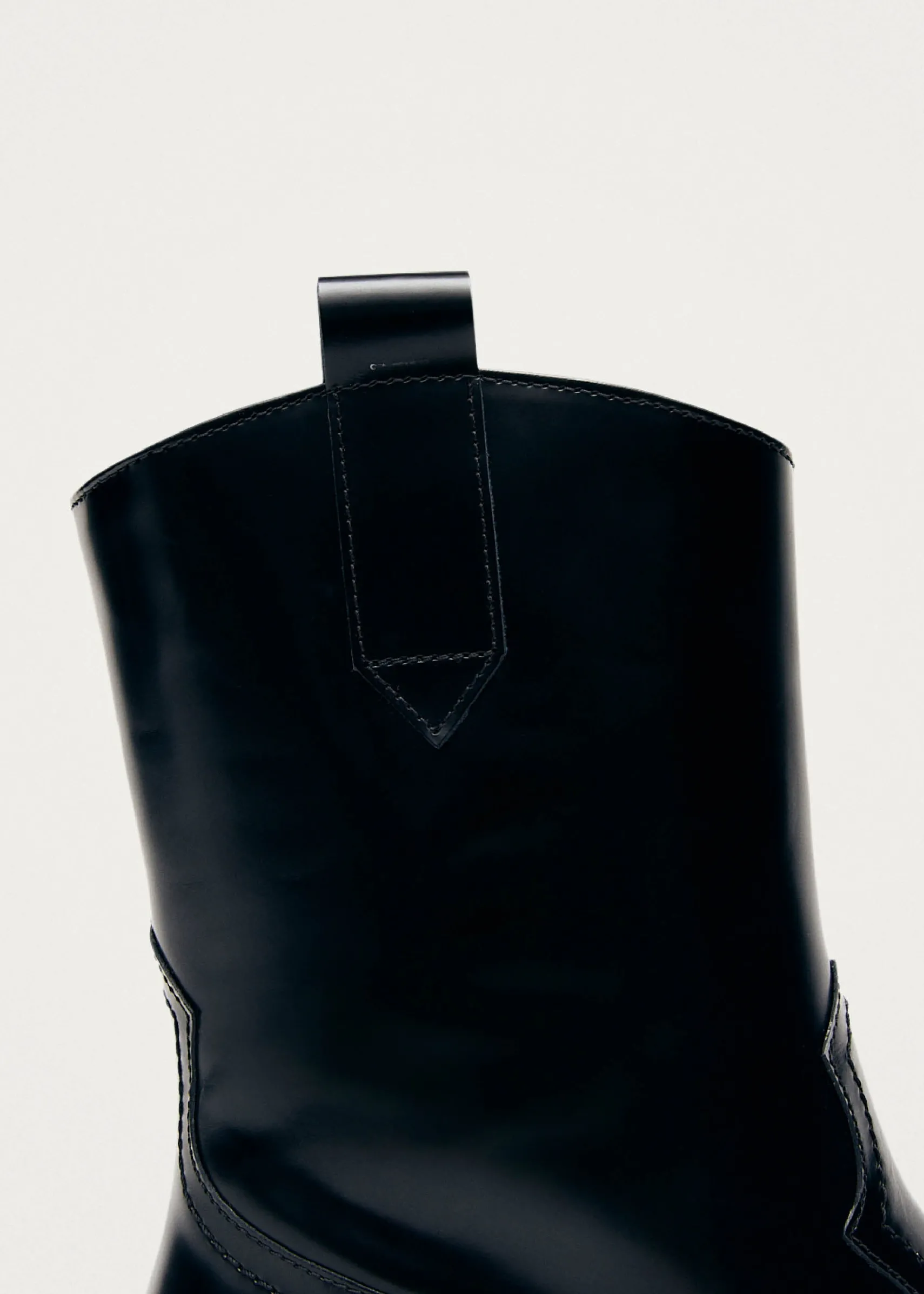 ALOHAS Hudson Shimmer Bicolor Black Silver Leather Ankle Boots