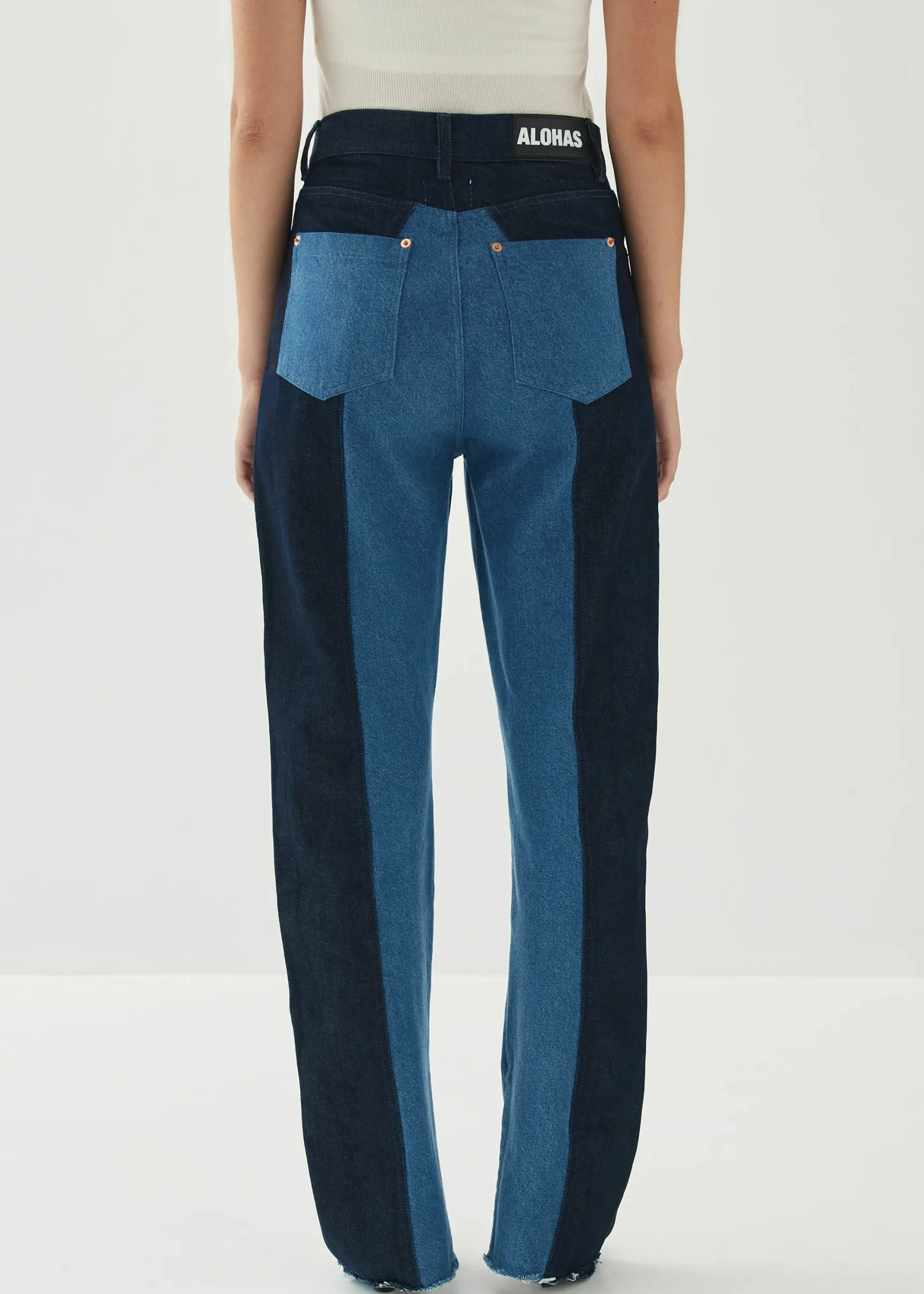 ALOHAS Kansas Bicolor Indigo Denim Trousers