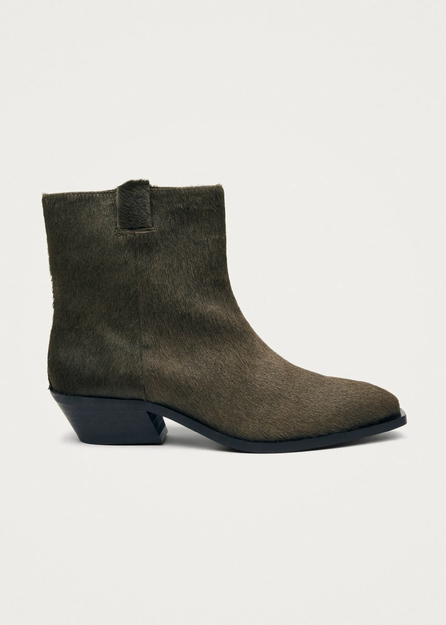 ALOHAS Syd Soft Khaki Leather Ankle Boots